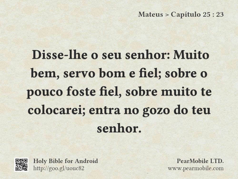 Mateus, Capítulo 25:23